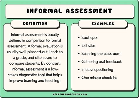 what is an informal assessment.